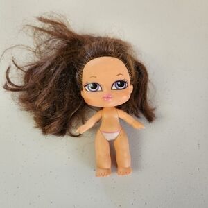 BRATZ Babyz Hair Flair Dana doll cute Nude Brown Hair Purple Eyes Project Parts